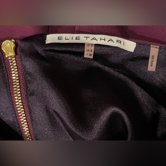 Elie Tahari Sheath Dress Matasha Size 0 Color: Purple/Plum - Picture 6 of 7